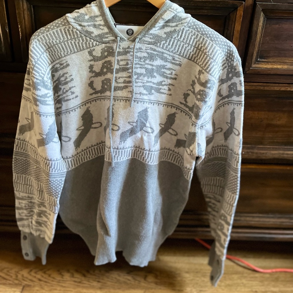 Under Two Flags Pullover Sweater, Size Medium - image 1